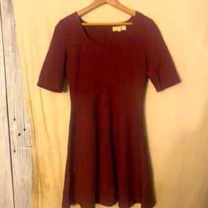 Black swan size 8 burgundy skater dress